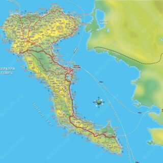 Korfu Karte: 5 Beste Karten in Griechisch und Englisch