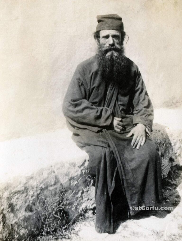 Korfu alte Fotos - ein Priester