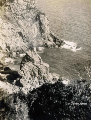 Korfu alte Fotos-Felsen auf Paleokastritsa