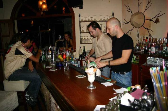 Sunshine bar in Benitses