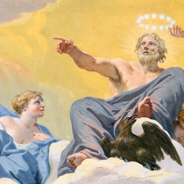 Zeus und Hera – Detail des Rates der Götter – in der Galleria Borghese (Rom)