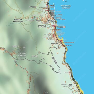 Μπενίτσες χάρτης - όλη η περιοχή