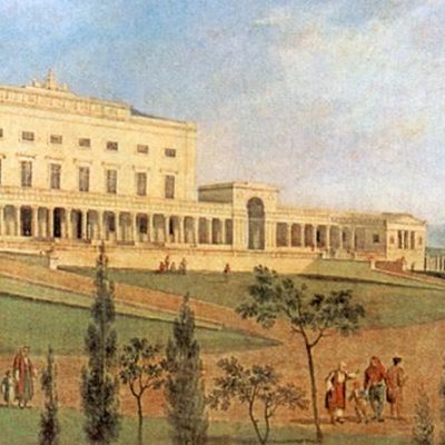 Κέρκυρα ιστορία - παλάτι Μιχαήλ και Γεωργίου σε παλιά γκραβούρα