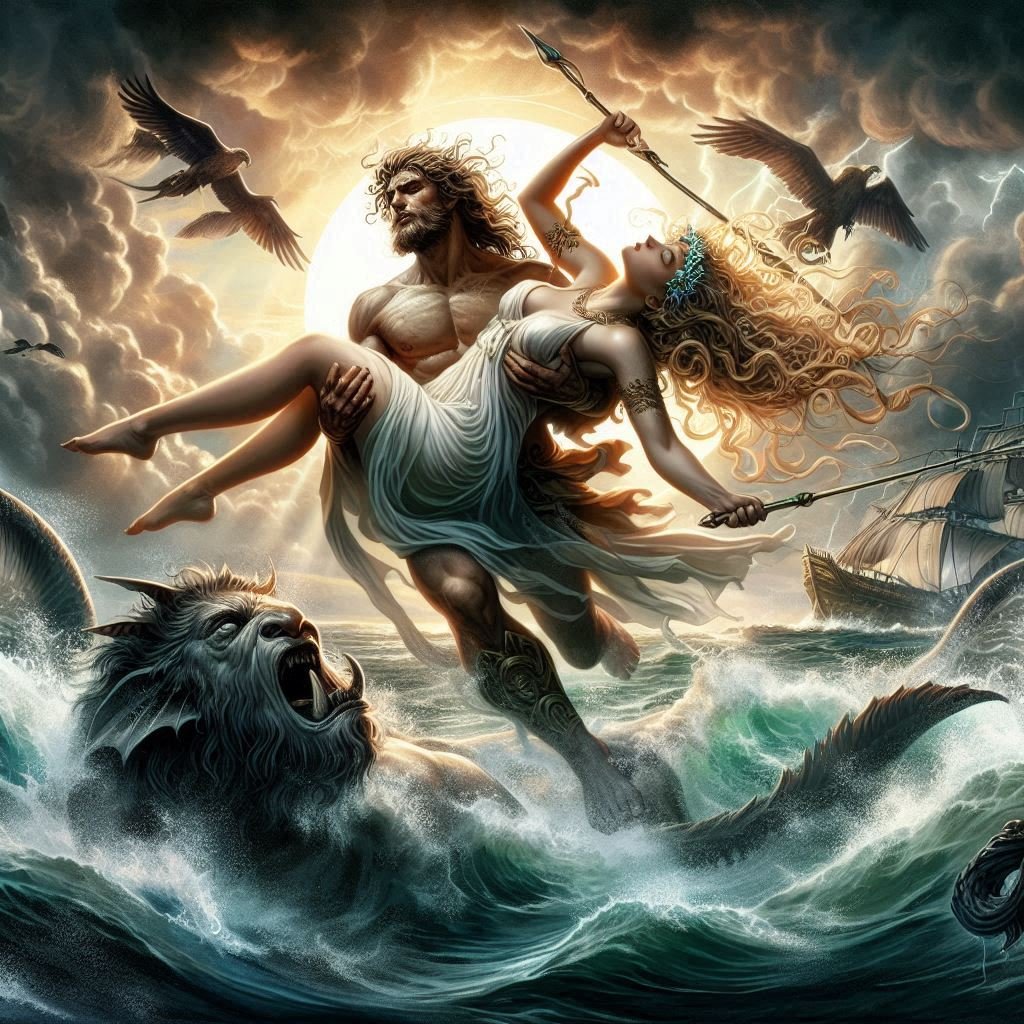 Ο Περσέας σώζει την Ανδρομέδα