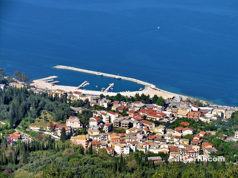 Benitses port from Agia Triada hill