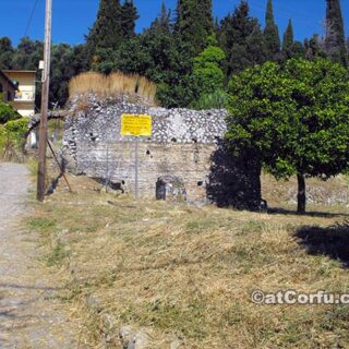 Benitses Corfu Roman baths from east