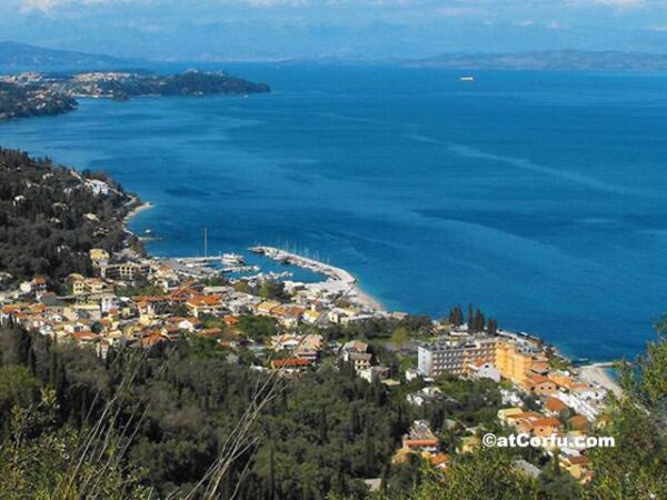 Benitses view from the mountain slopes