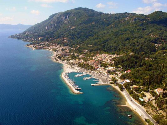 Benitses with Yachting Marina in first sight