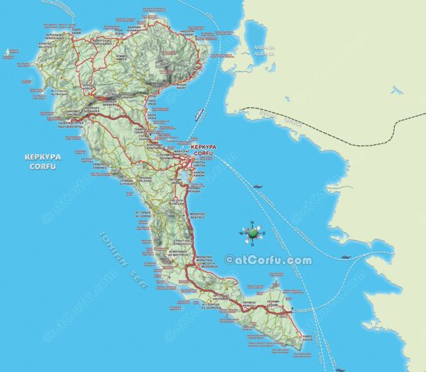 Corfu Map: Explore 6 Large Maps in Greek & English - AtCorfu