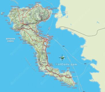Corfu map