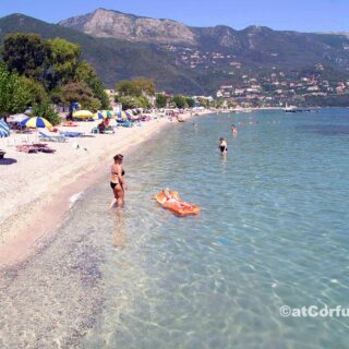 Corfu photos,beach at Ipsos
