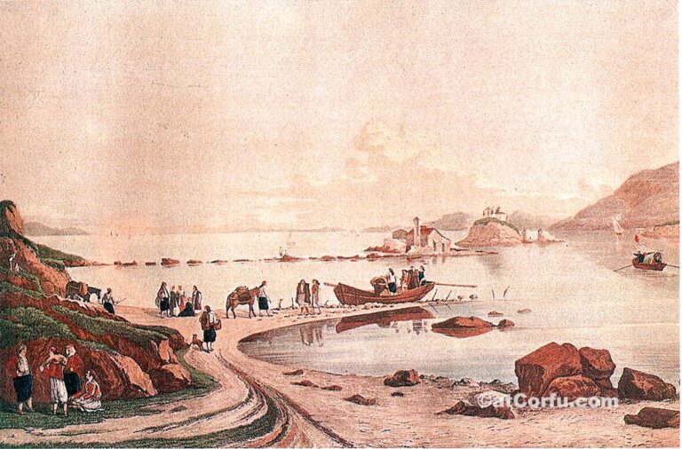 Mouse island in old gravure