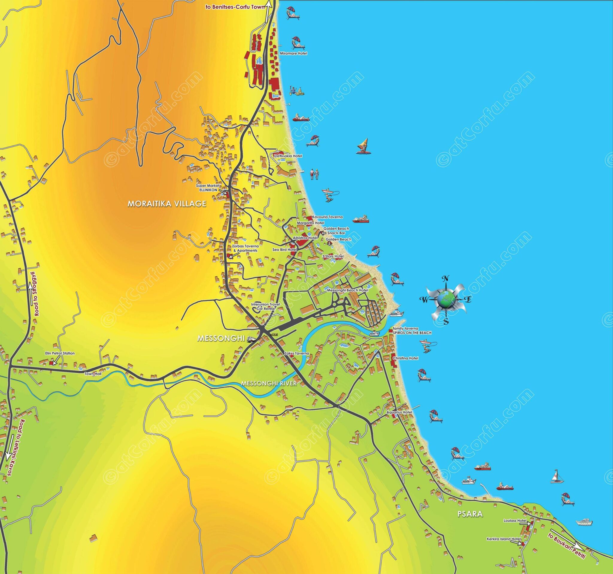 Corfu Map 2023 Best Maps In Greek And English AtCorfu   Moraitika Messonghi Scaled 2048x1917 