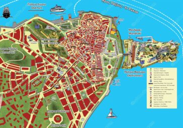 Old Corfu town map
