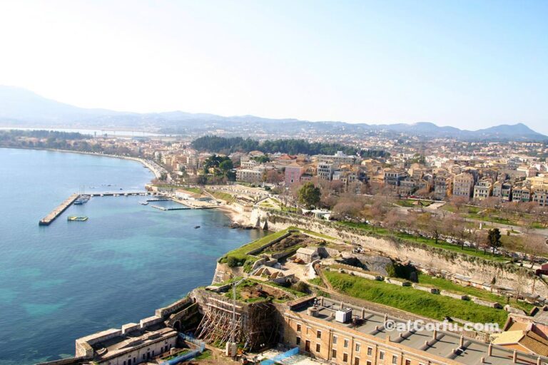 Corfu town view from Old Fortress
