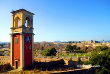 Corfu photos - clock tower in old fortress
