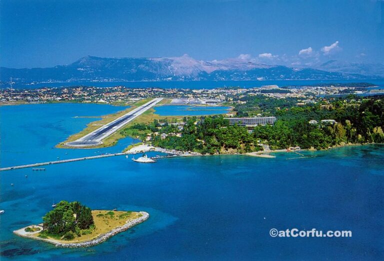 Mouse island, kanoni, and Corfu Airport