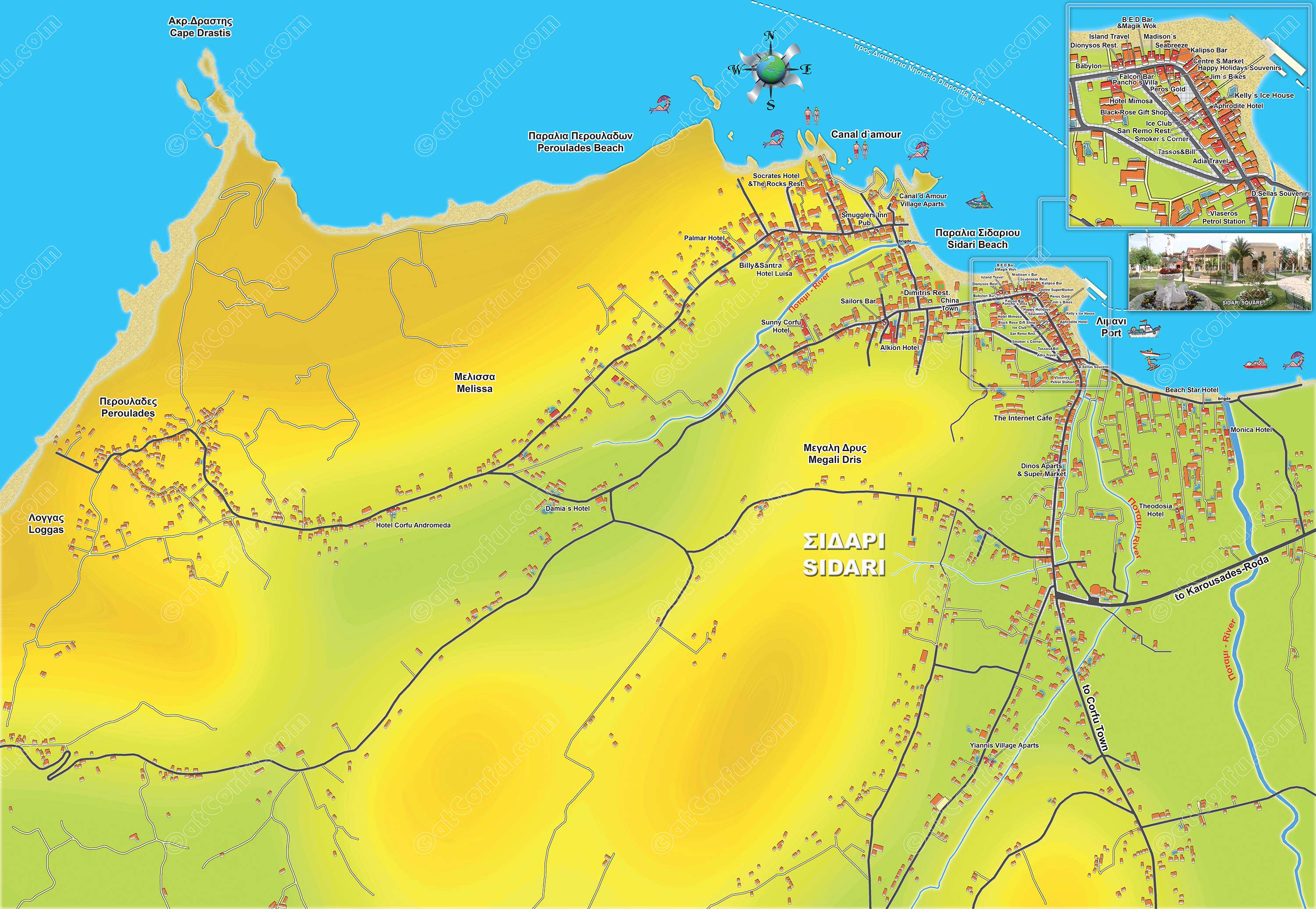 Sidari Map 