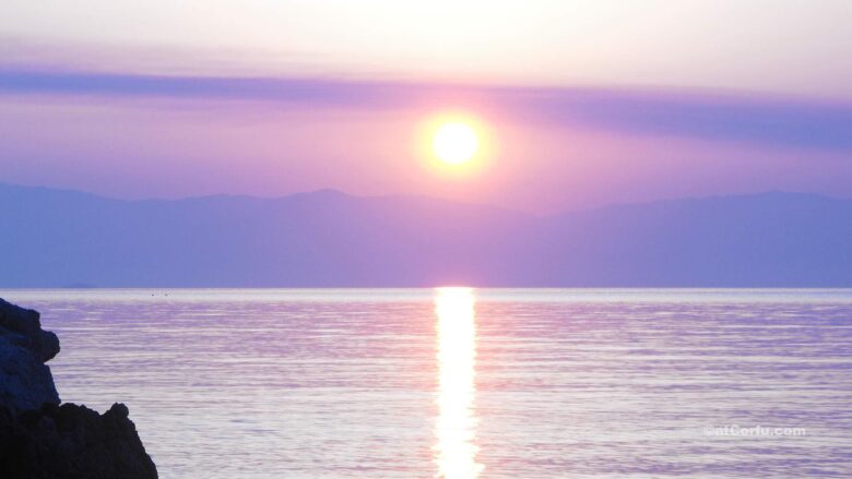 Corfu Benitses wallpapers, sunrise in Benitses