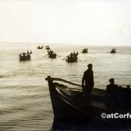 Benitses - leaving the port for fishing-1970