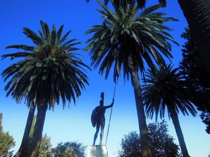 Achilles statue in Achilleion