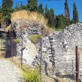 Benitses Corfu - The Roman baths from road