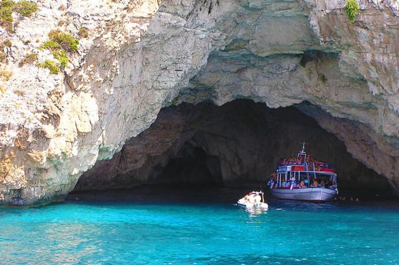 Caves on west coast of Paxos