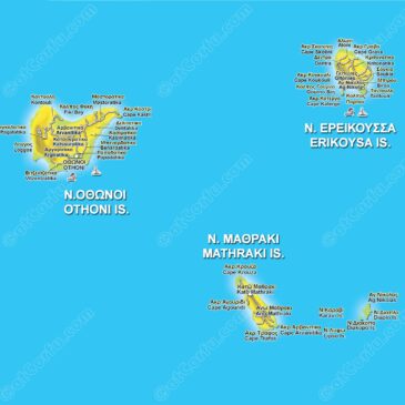 Diapontia islands map