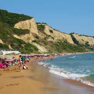 Gardenos beach at southwest Corfu