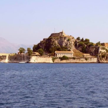 Corfu old fortress from the sea