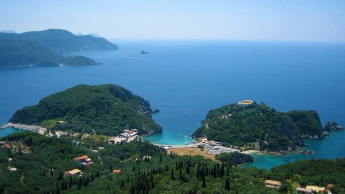 Paleokastritsa in northwest Corfu