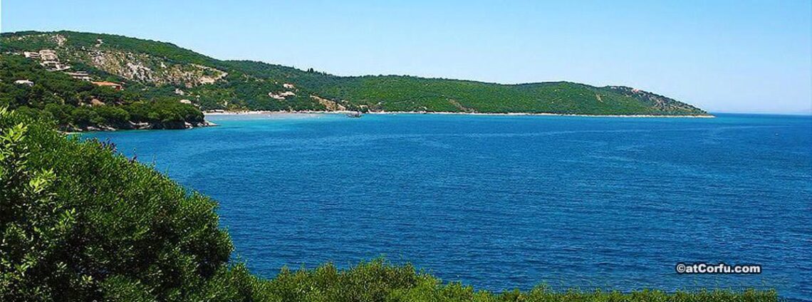 Roda beach resort at the north of Corfu