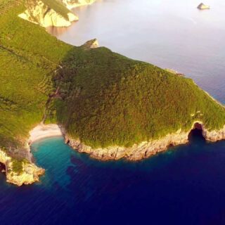 Liniodoros beach at west Corfu