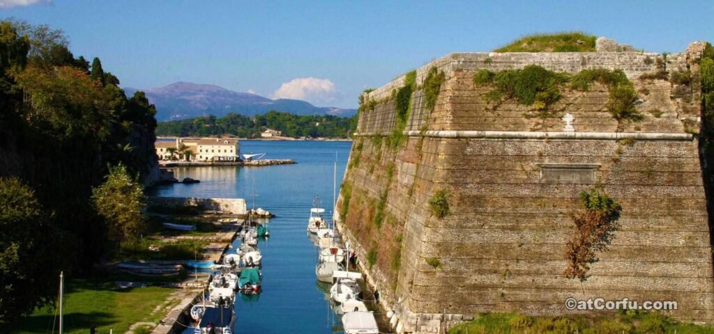 Kontra fossa at old fortress of Corfu