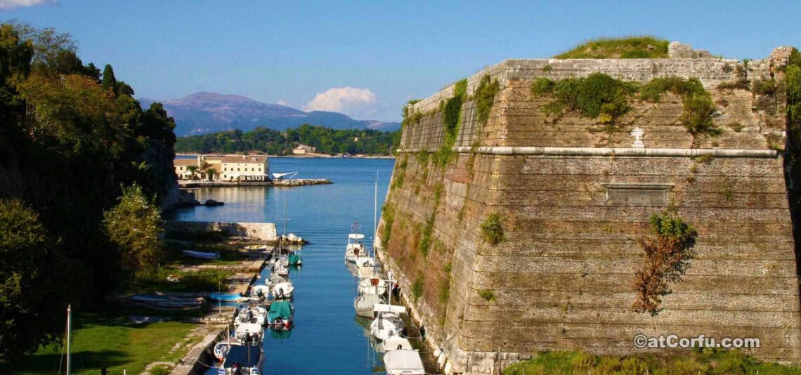 Kontra fossa at old fortress of Corfu