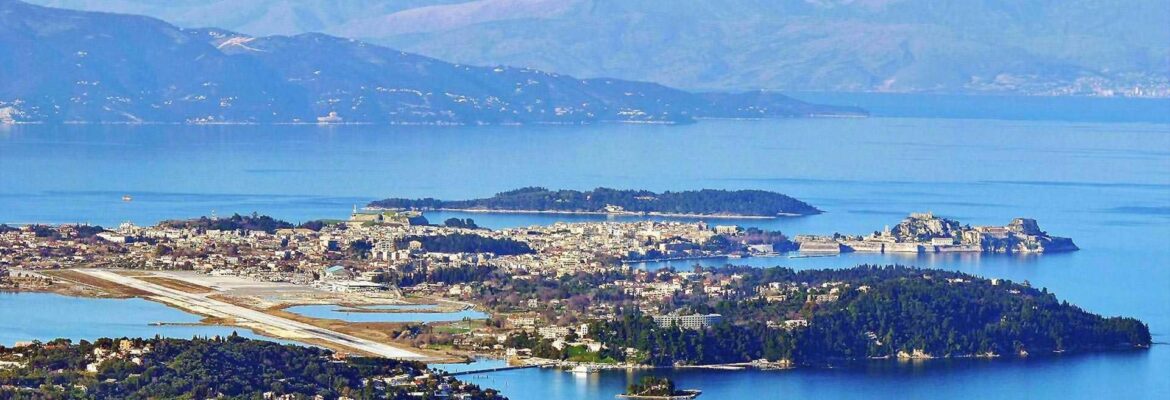Corfu town from top of mountain