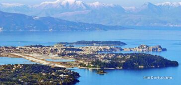 Corfu town from top of mountain