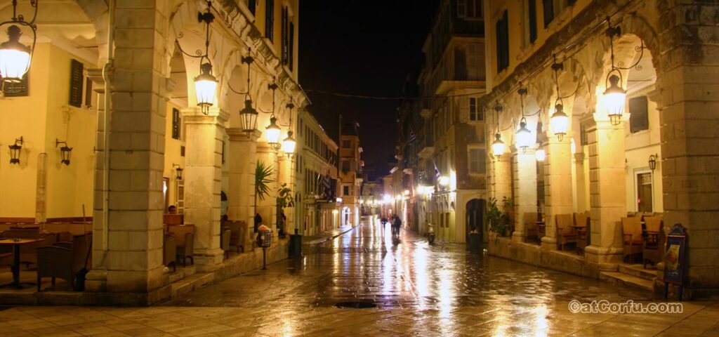 The central part of Liston in Corfu