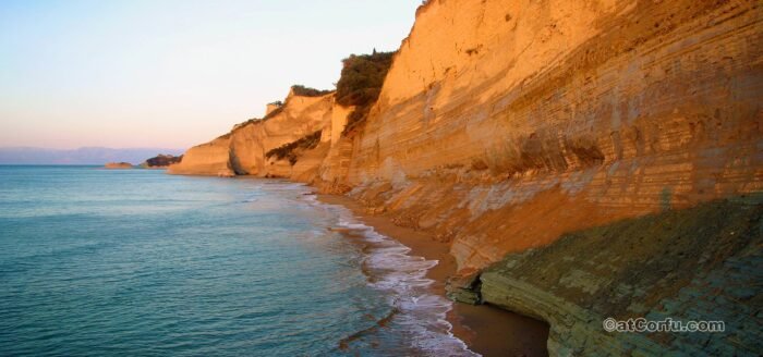 Loggas wild Beach at northwestern Corfu