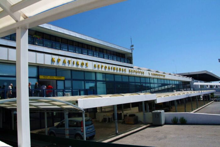 Arrivals in Corfu airport