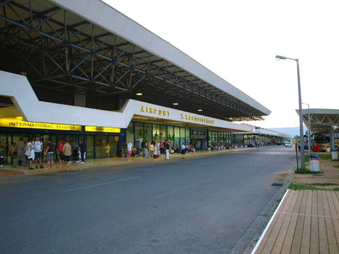 Corfu airport entrance