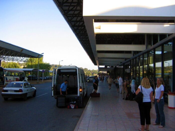 Departures in Corfu airport