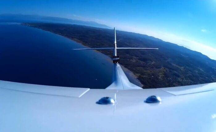 South east Corfu with a glider