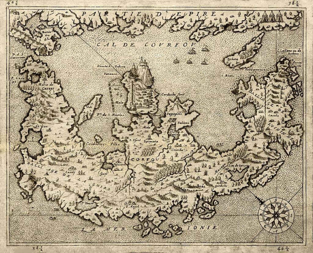 Corfu map of 1575