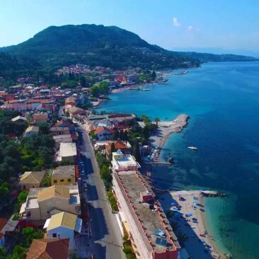 Benitses aerial view