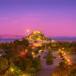 Esplanade square and Corfu old fortress