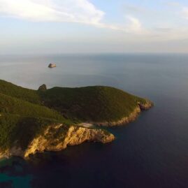 Approaching Liniodoros Beach Paleokastrtsa