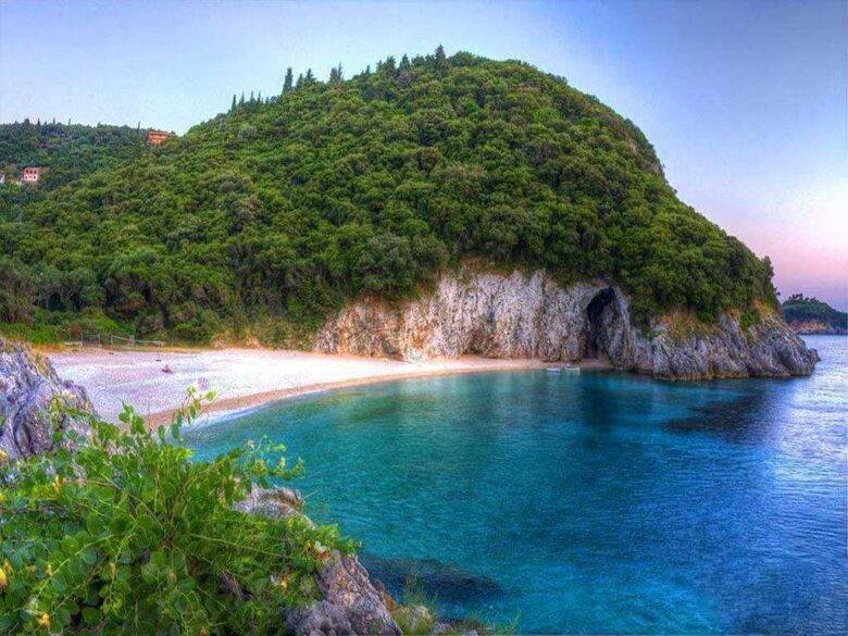 Best beaches in Corfu - Rovinia beach Corfu