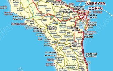 Central Corfu map