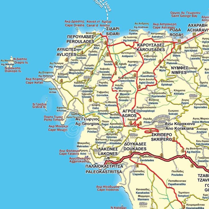 Corfu Map: A Collection of Maps in Greek & English - AtCorfu